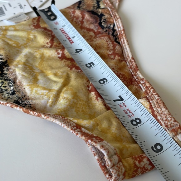 NWT (XS/L) bikini *L SpaceJay bitsy Millie snake print string yellow orange gold - Picture 10 of 12